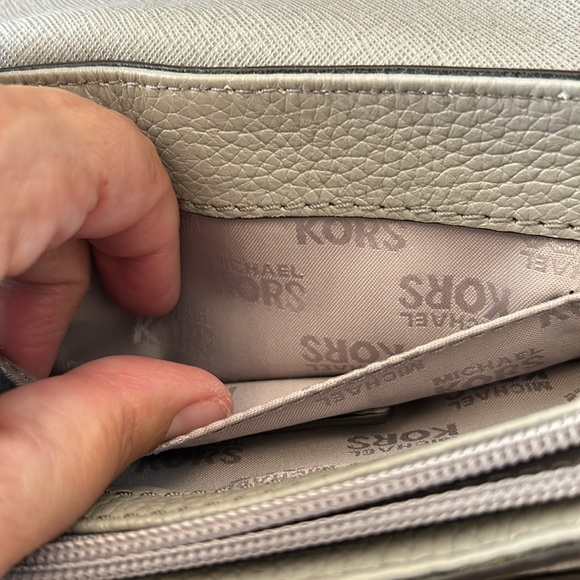 Michael Kors Gray Structured Shoulder Bag with Chain Strap - Picture 7 of 14